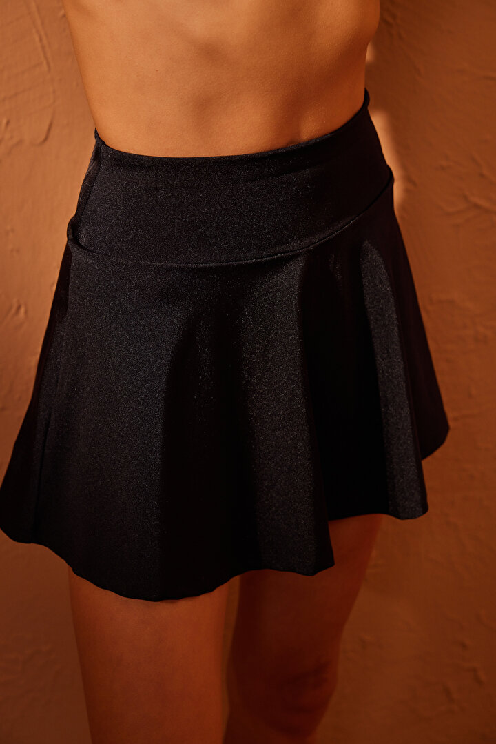 Basic Şort Etek Siyah Bikini Altı - 1