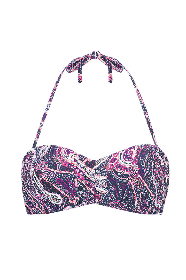 Camellia Shirred Bikini Top - 1