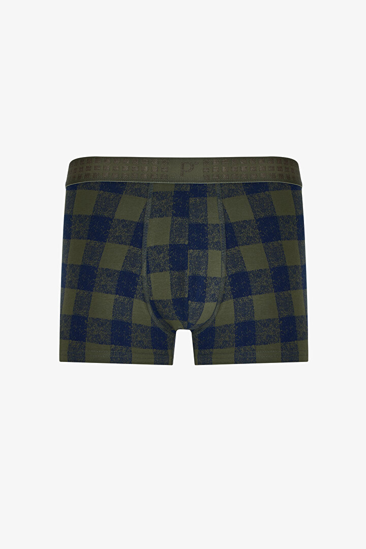 Erkek Kareli Ekoseli 3'lü Boxer - 2