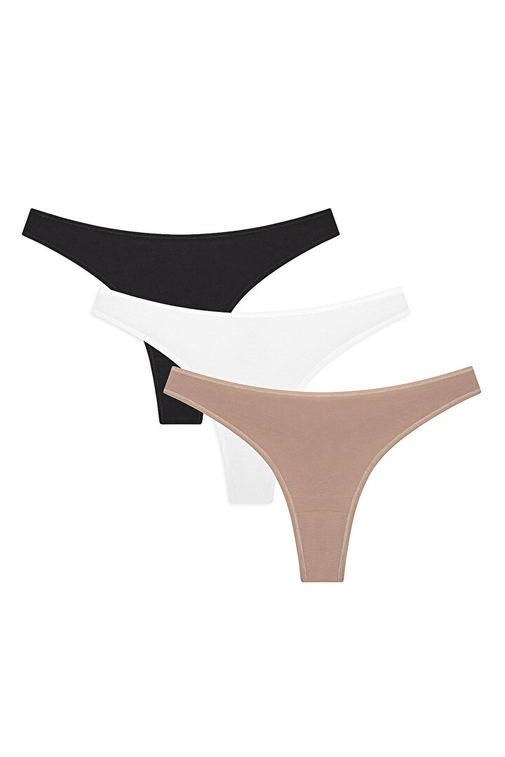 New Basic Multi Colour 3in1 Thong - 1