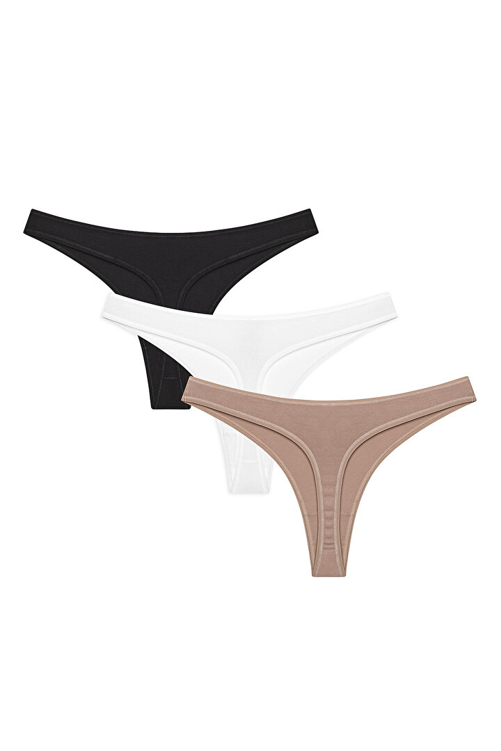 New Basic Multi Colour 3in1 Thong - 2