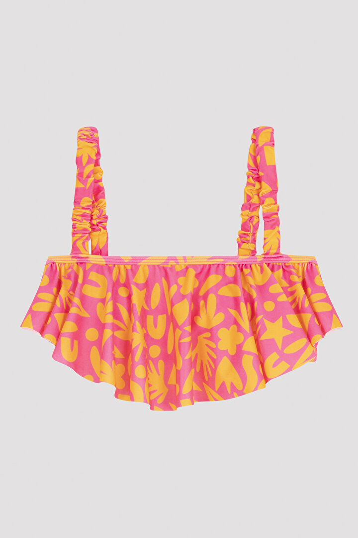 Çok Renkli Kız Çocuk Geometric Bikini Set - 2