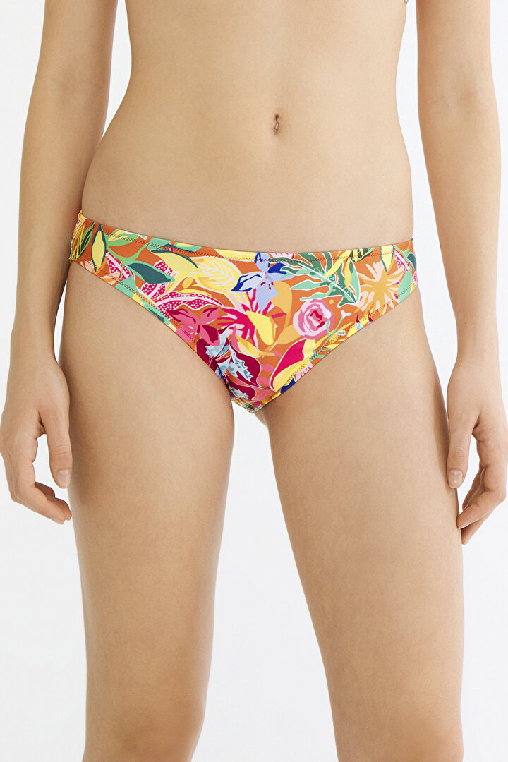Çok Renkli Flory Slip Bikini Altı - 1