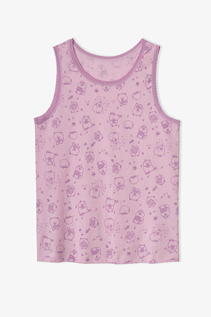 Girls' Cute Party Animal Patterned 2-Pack Vest - 2