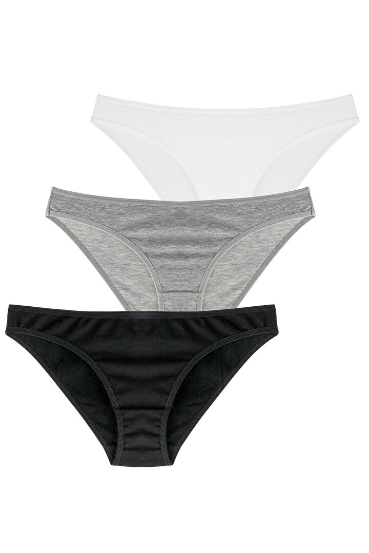 Gri Fresh Slip Külot 3'Lü Paket - 1