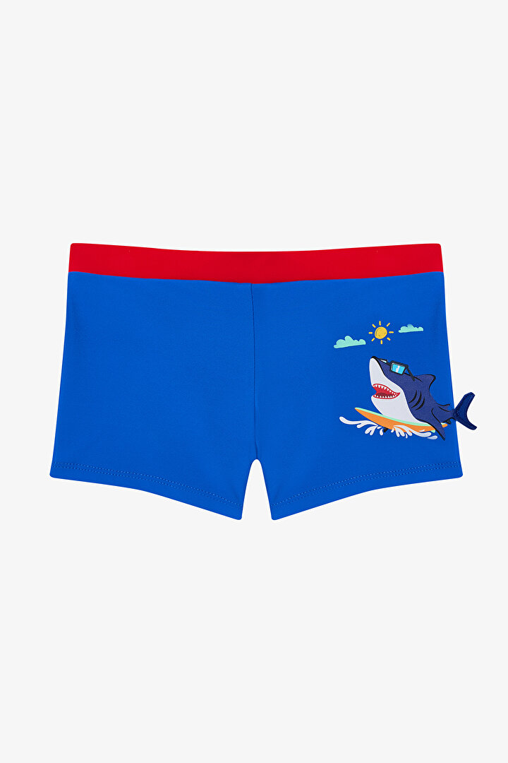 Saks Mavi Erkek Çocuk Speedy Shark Boxer Mayo - 1