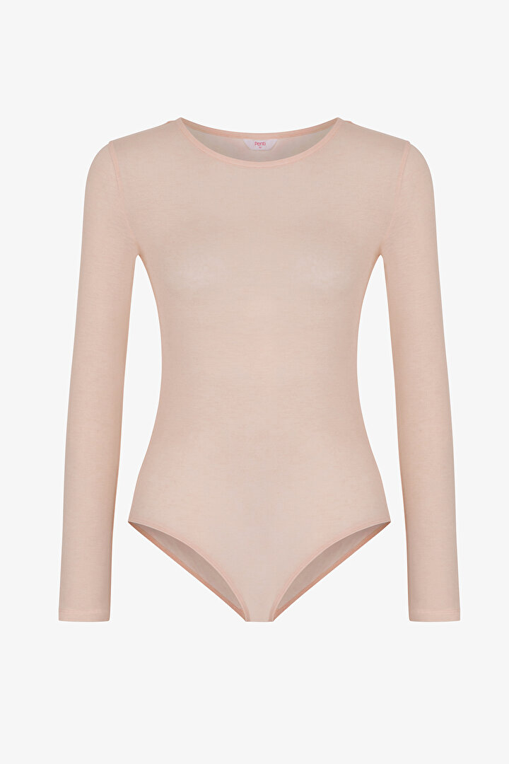 Açık Pembe Termal Etkili Uzun Kollu Body - 1