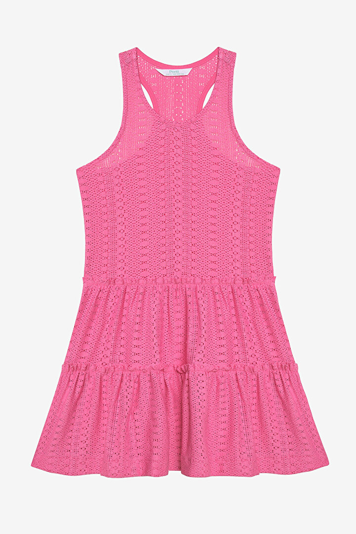Girls Lace Pink Dress - 1