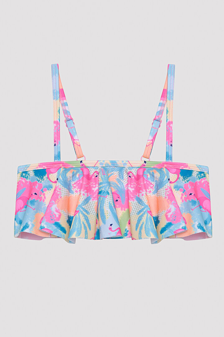 Girl Flamingo Beach Bandeau Bikini Set - 2