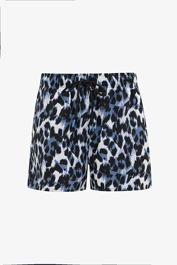 Leopar Desenli Erkek Şort Mayo - 1