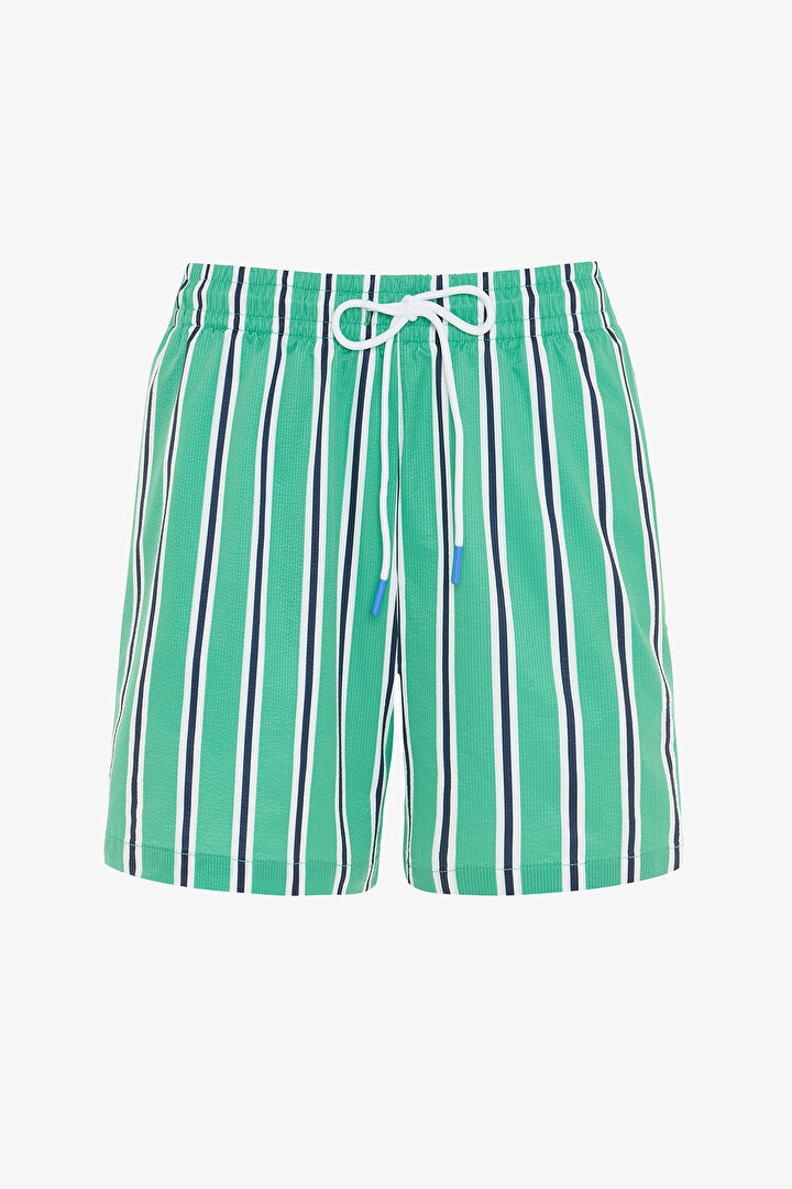 Vocation Çizgili Orta Bel Erkek Şort Mayo - 1