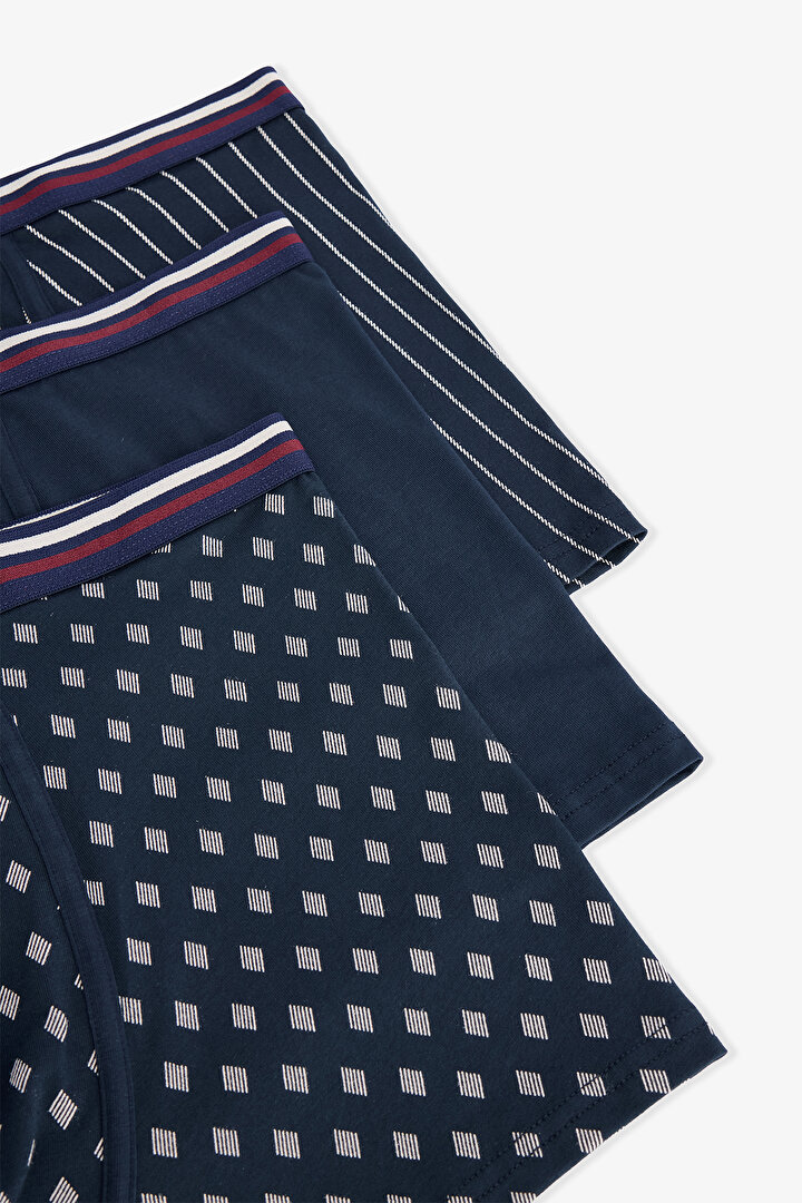 Erkek Navy Organik 3'lü Boxer - 2