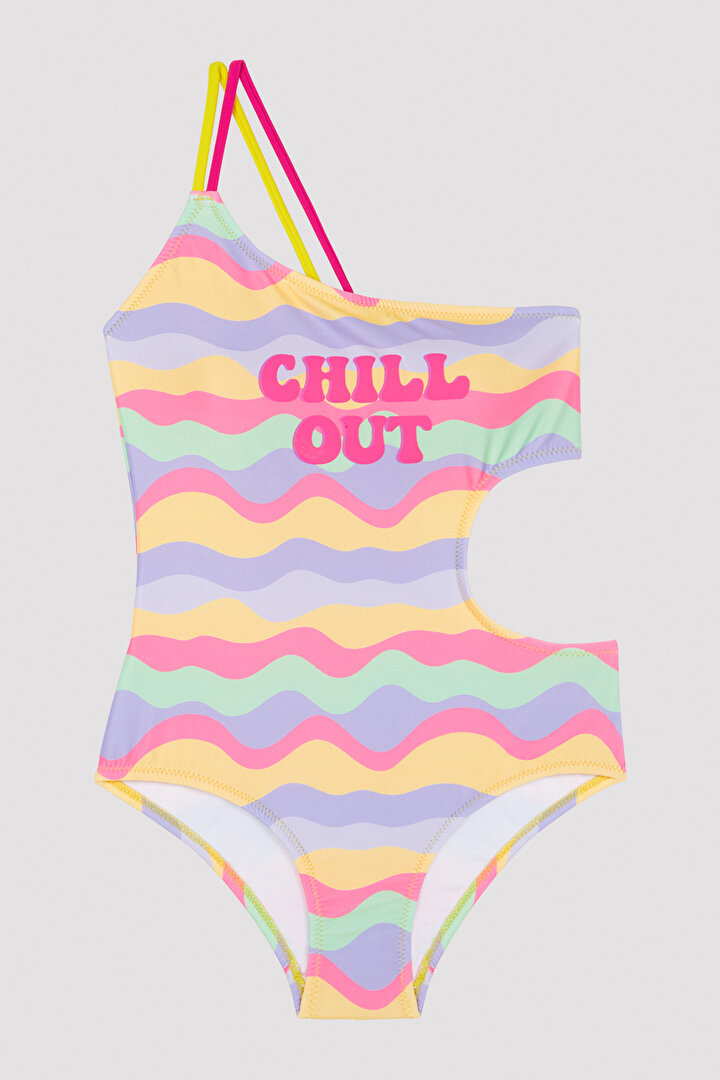 Kız Çocuk Tek Omuzlu Mayokini - 1