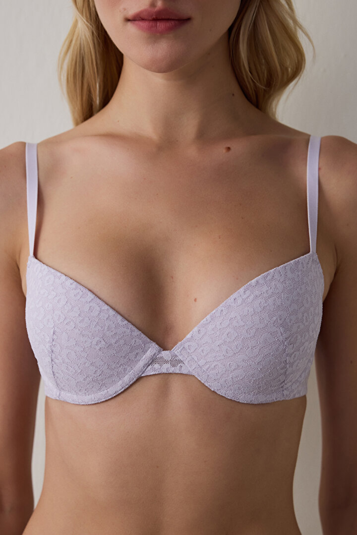 Lila Pleasure Lace Dantel Sütyen - 2