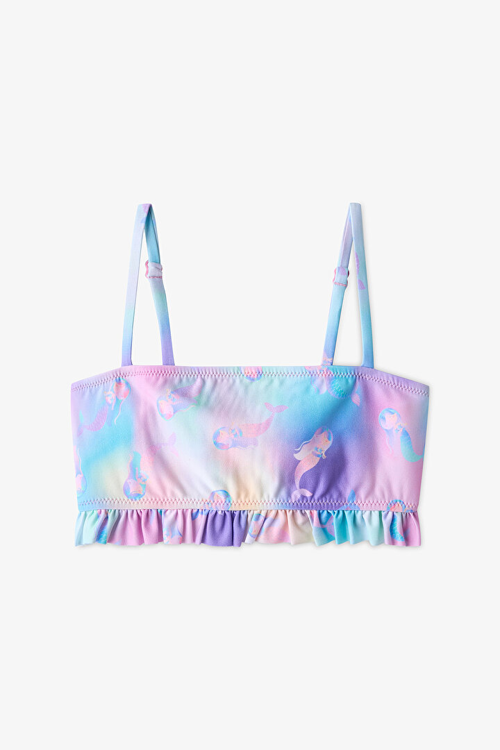 Multicolor Girls Mermaid Bandeau Bikini Set - 2