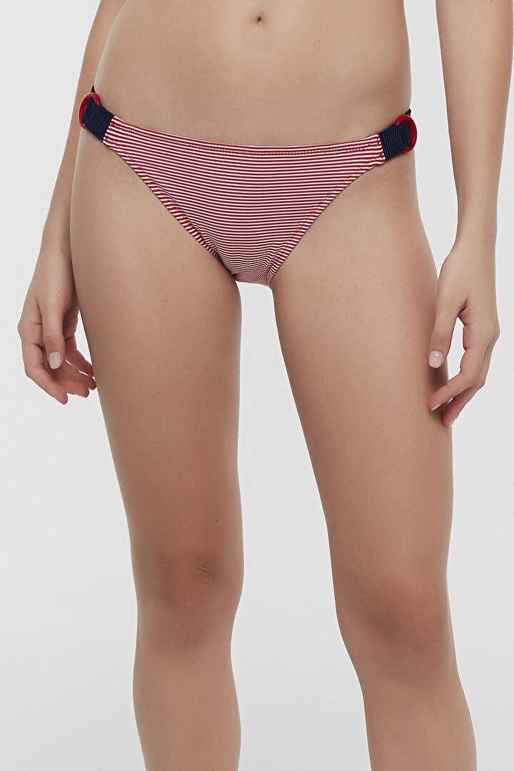 Red Seaside Side Bikini Bottom - 2