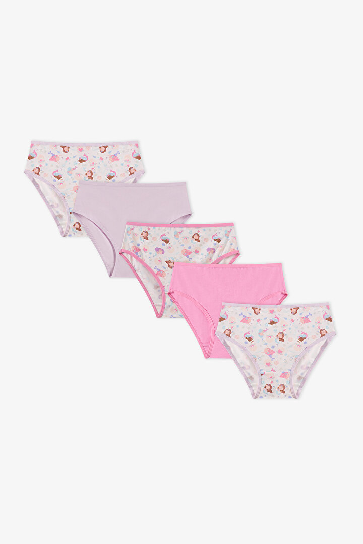 Kız Çocuk Mermaids Unicorn Desenli 5'li Slip Külot - 1