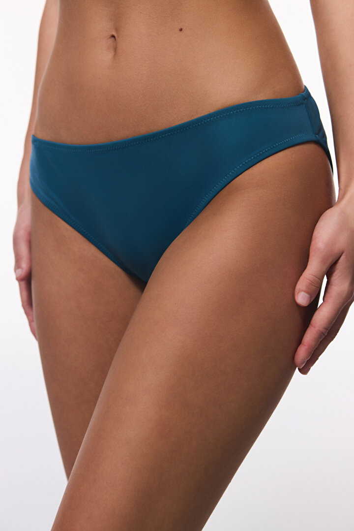 Petrol Rengi Orta Bel Slip Bikini Altı - 3