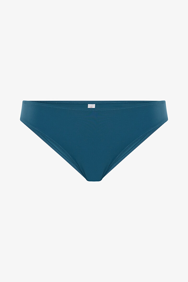 Petrol Rengi Orta Bel Slip Bikini Altı - 4