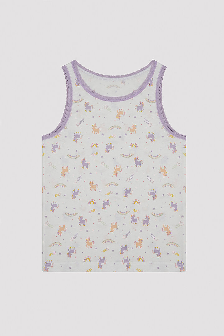 Girls Unicorn Lilac 2in1 Vest - 3