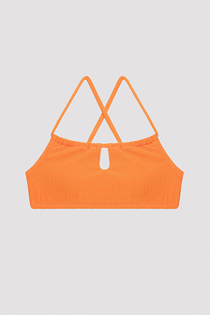 Teen Orange Bacis Halter Bikini Set - 2