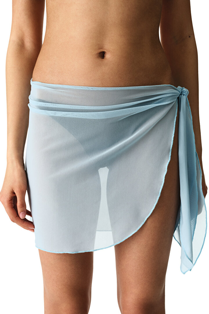 Pastel Mavi Jolie Mesh Pareo - 1