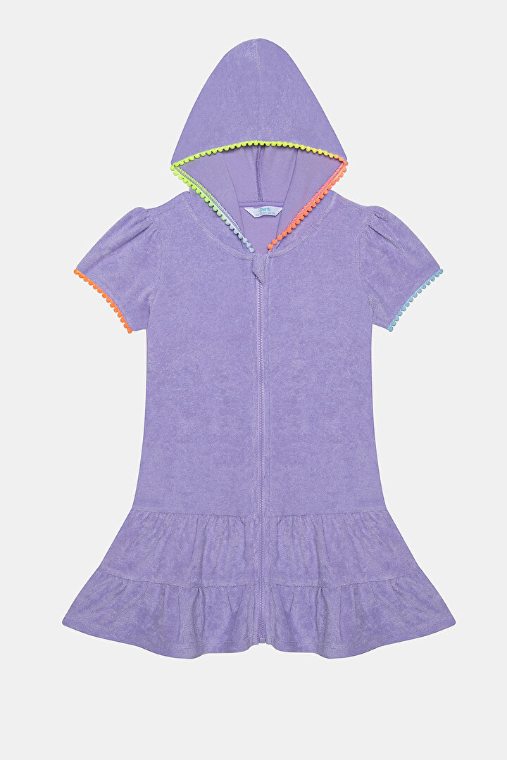 Kız Çocuk Sweat Pastel Towel Lila Kaftan - 1