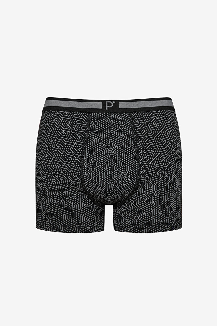 Erkek Geometric 3lü Çok Renkli Boxer - 2