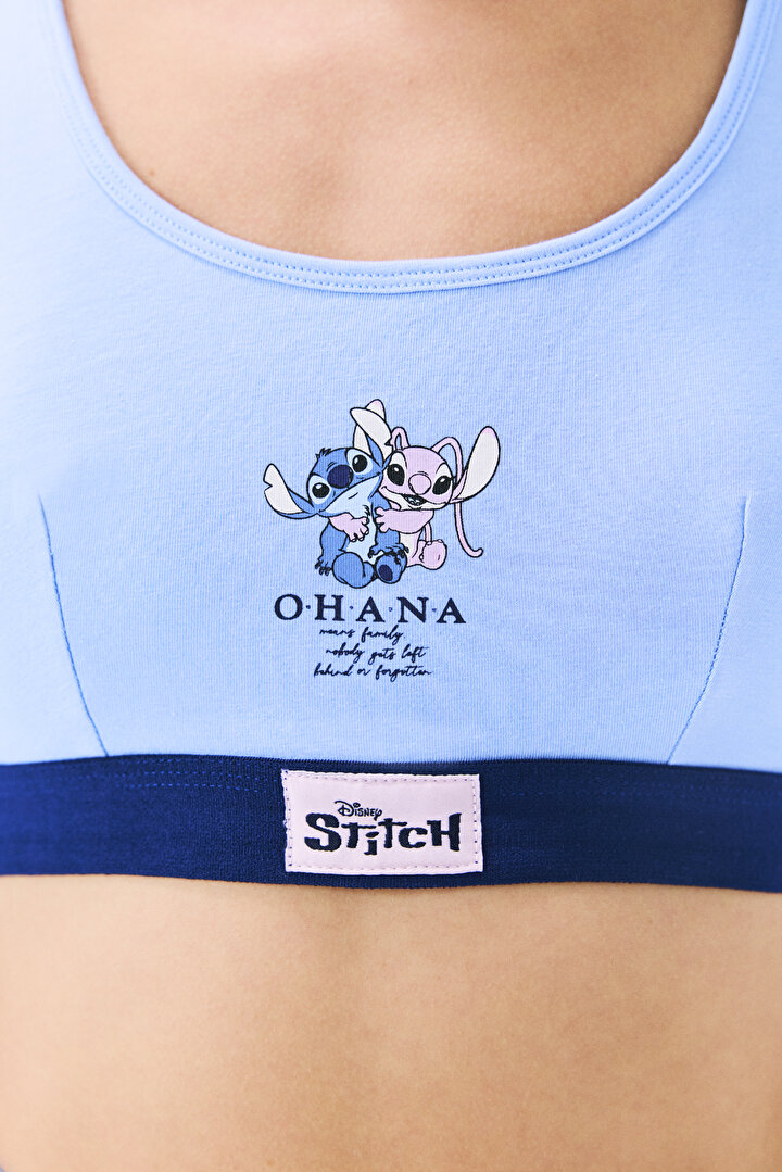 未使用【anuke】Stitch Bra Top Stitch Removable Padded Light Blue Top - Stitch Collection