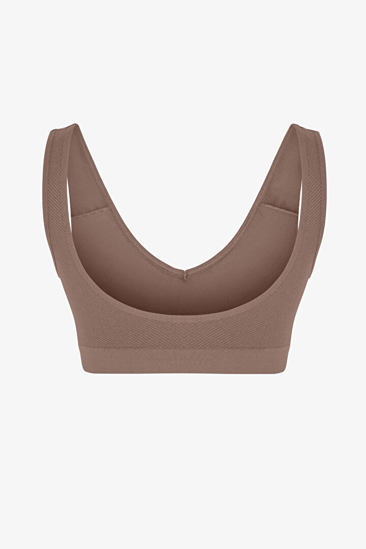 Kahverengi Seamless Top - 2