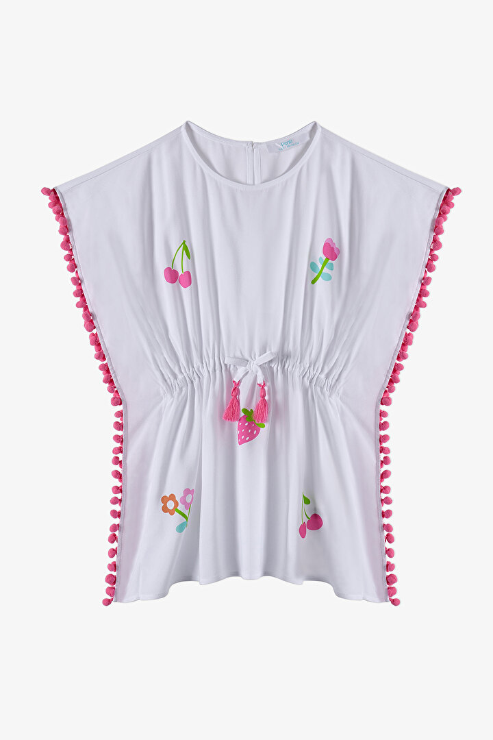 Beyaz Kız Çocuk Fruit Kaftan - 1