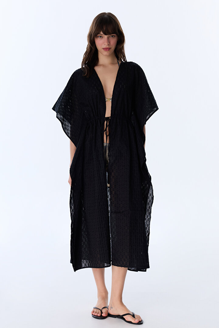 Siyah Mei Kimono - 1