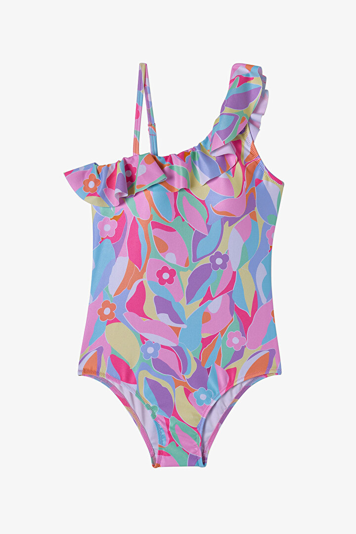 Multicolor Teen Tropic Swimsuit - 1