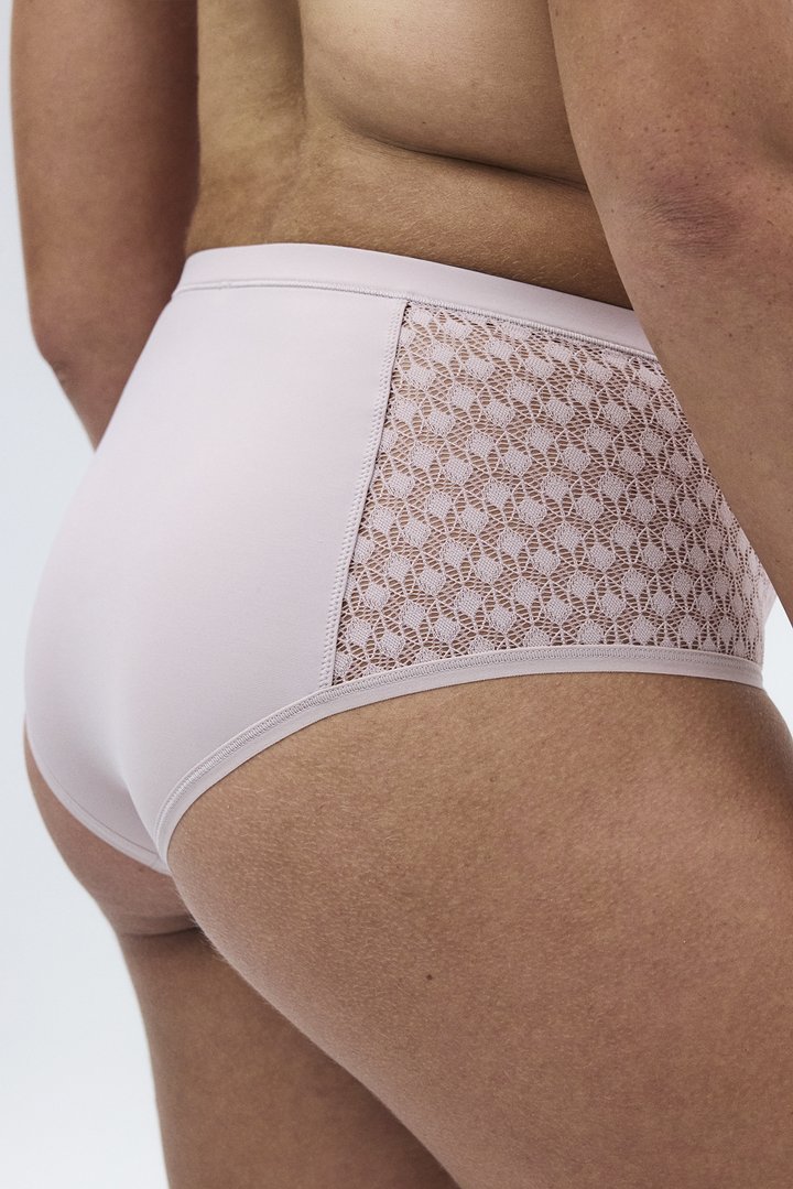 Lila Dantel Detaylı Yüksek Bel Slip Külot - 2