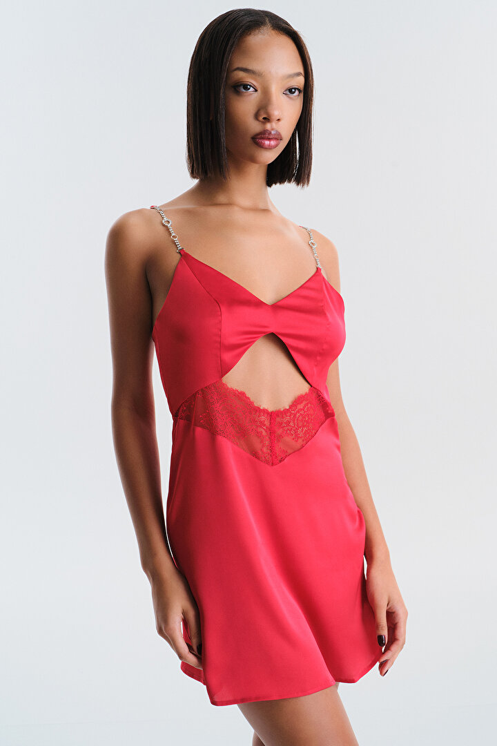 Ange Red Nightdress - Privee Collection - 2