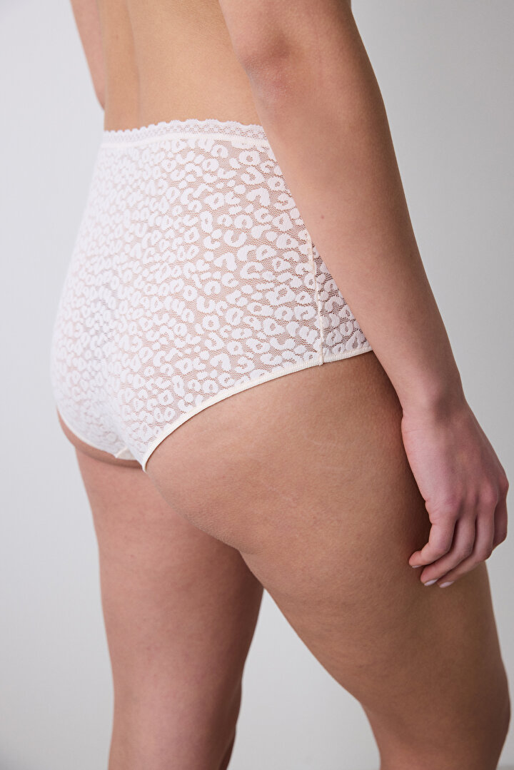 Easy Lace Highwaist Cream Slip - 2