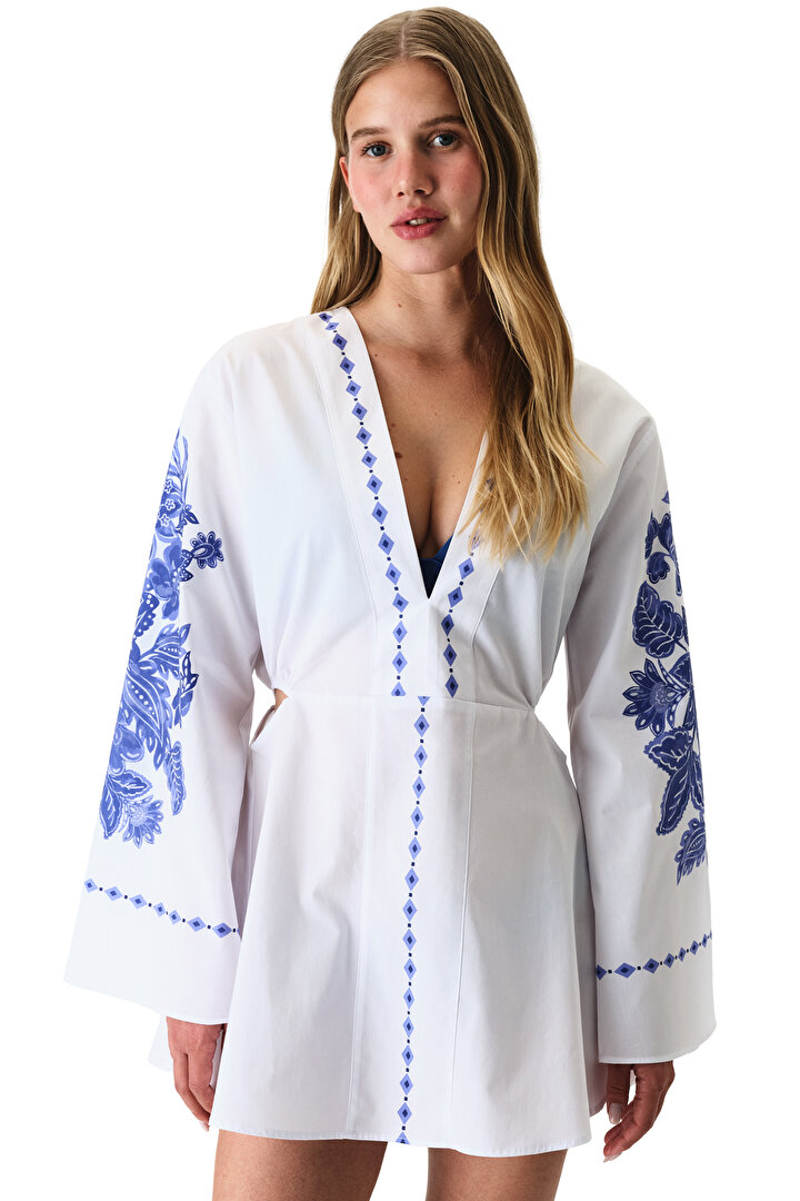 Beyaz Giana Kaftan - 2