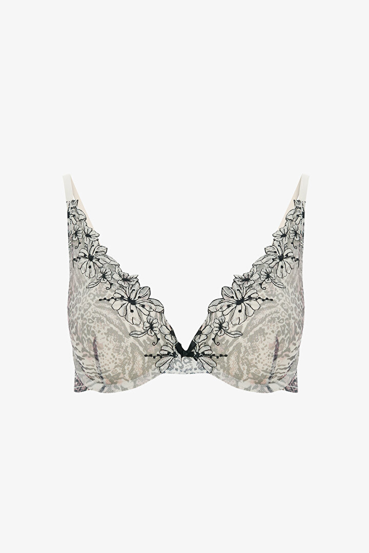 Leopard Patterned Freya Brode Push Up Bra - 1