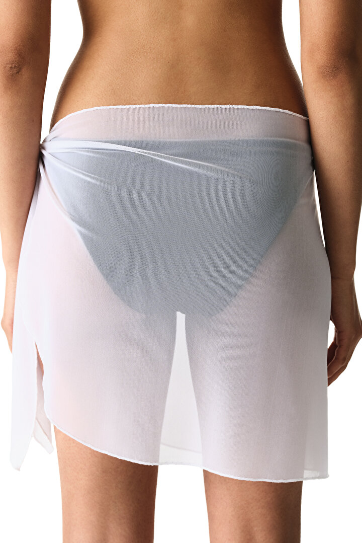 Beyaz Jolie Mesh Pareo - 2