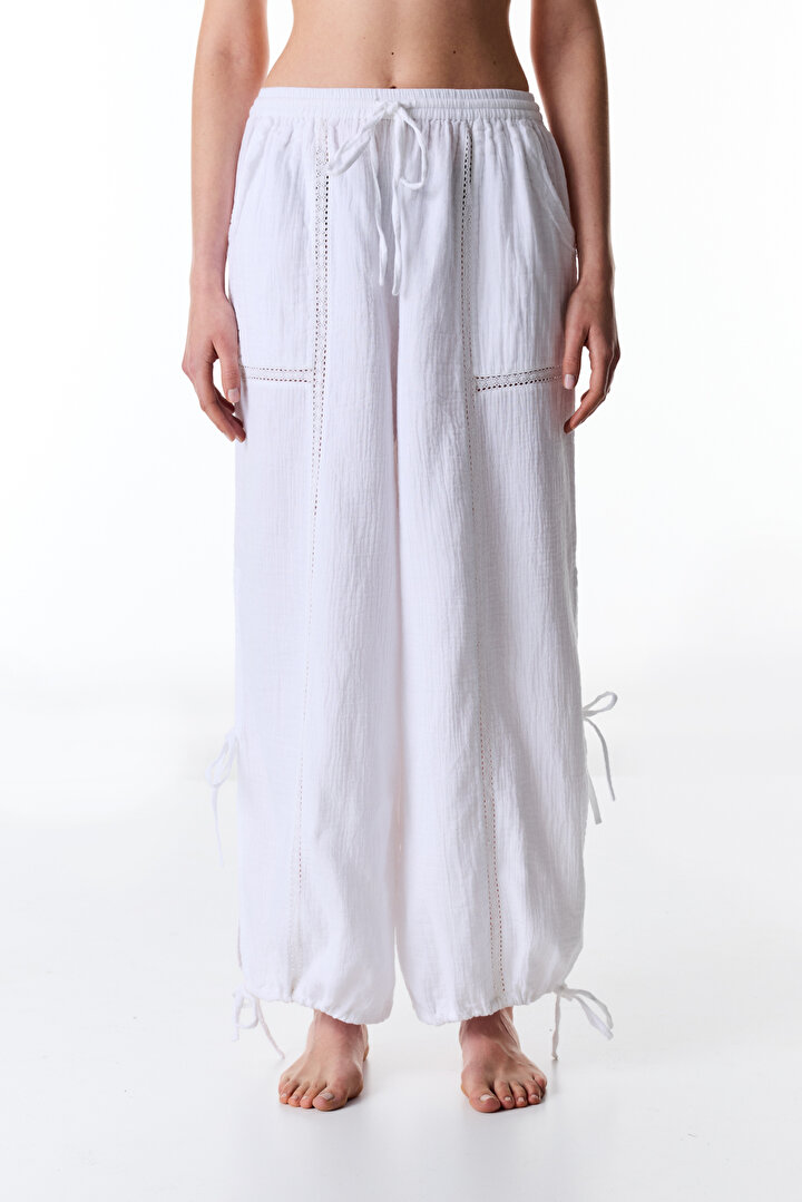 Beyaz Kio Pantolon - 1