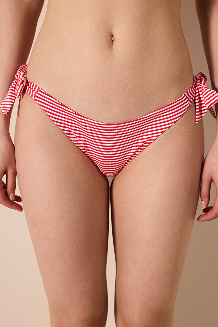 Patmos Brazilian Textured Striped Bikini Bottom - 1