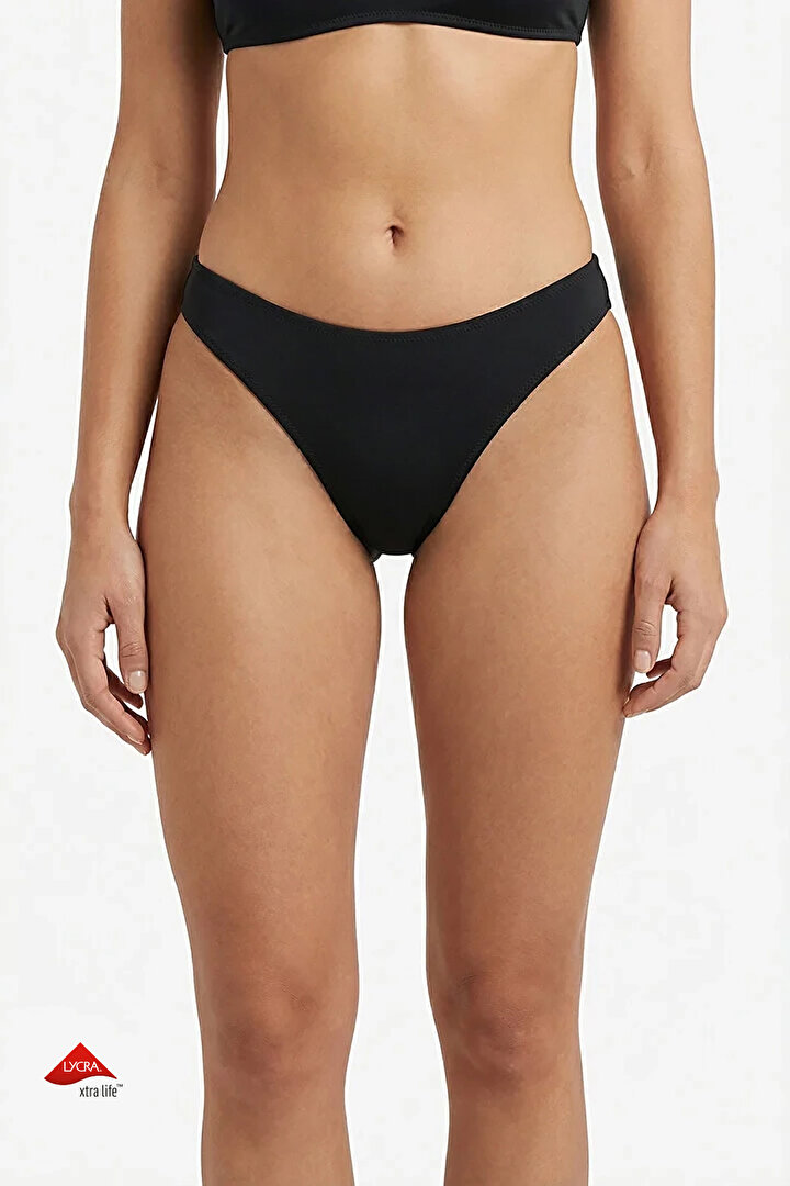 Black Slip Bikini Bottom - 1