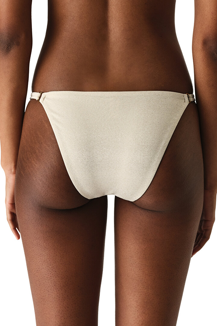 Beige Devon Side Bikini Bottom - 2