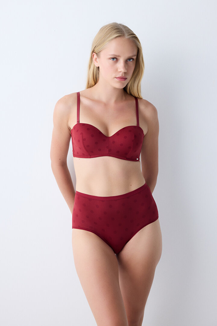 Essentials Highrise Burgundy Slip - 2