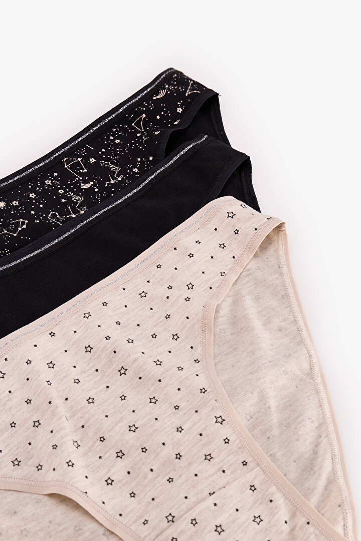 Starry Whisper Galaksi Desenli 3'lü Slip Külot - 2