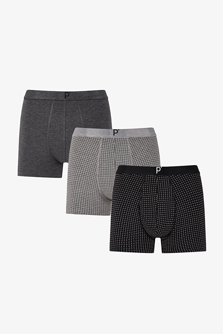 Erkek Renkli Grey Motion Çoklu Boxer - 1