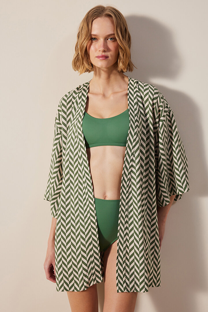 Bambu Çok Renkli Kimono - 1