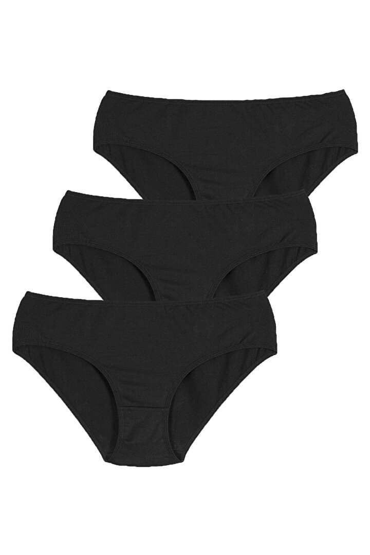 Siyah Kapamalı Slip Paket 3'lü Külot - 1