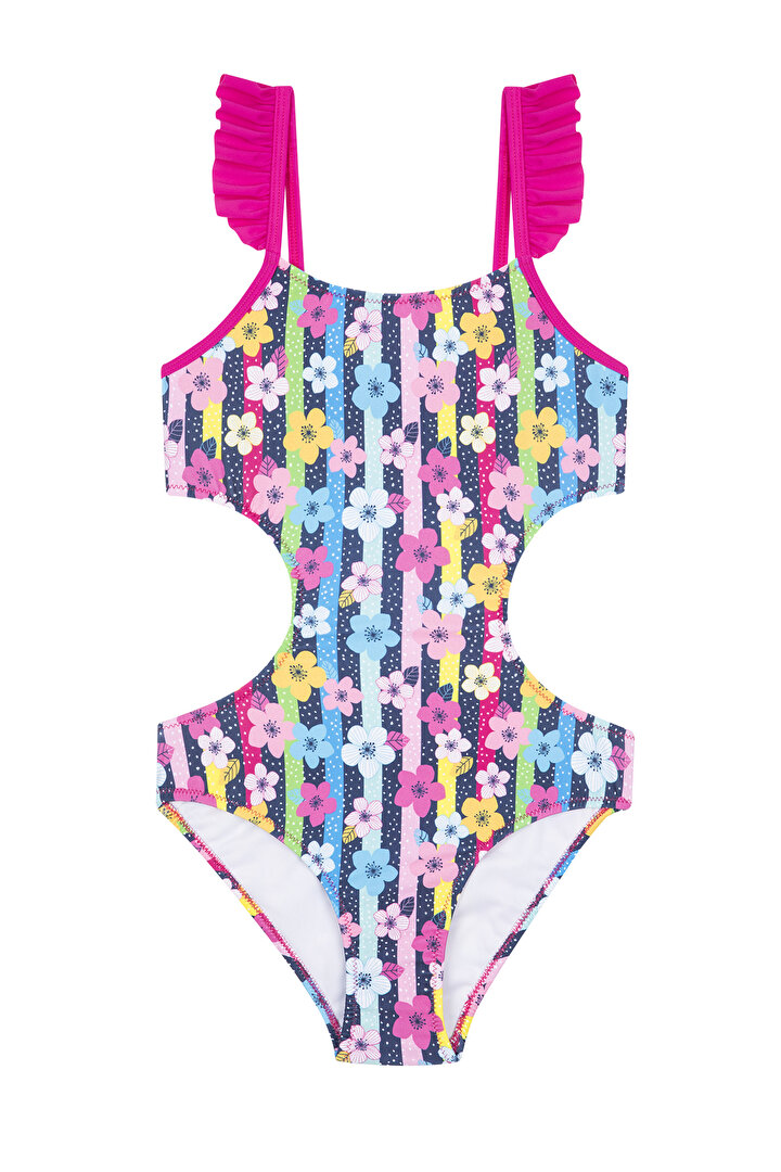 Girls Flower Suitkini - 1