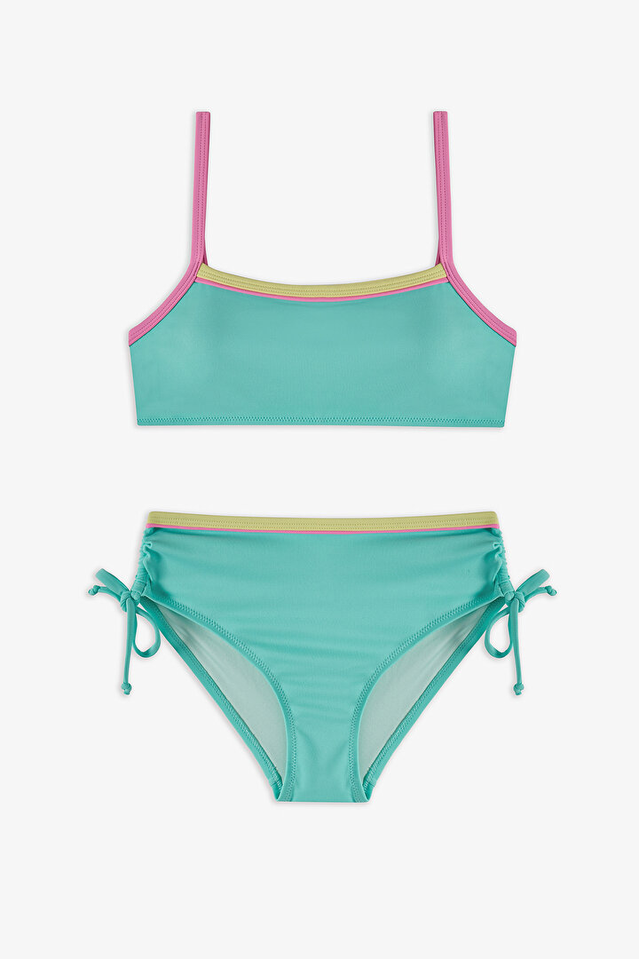 Mint Teen Candy Bandeau Bikini Set - 1